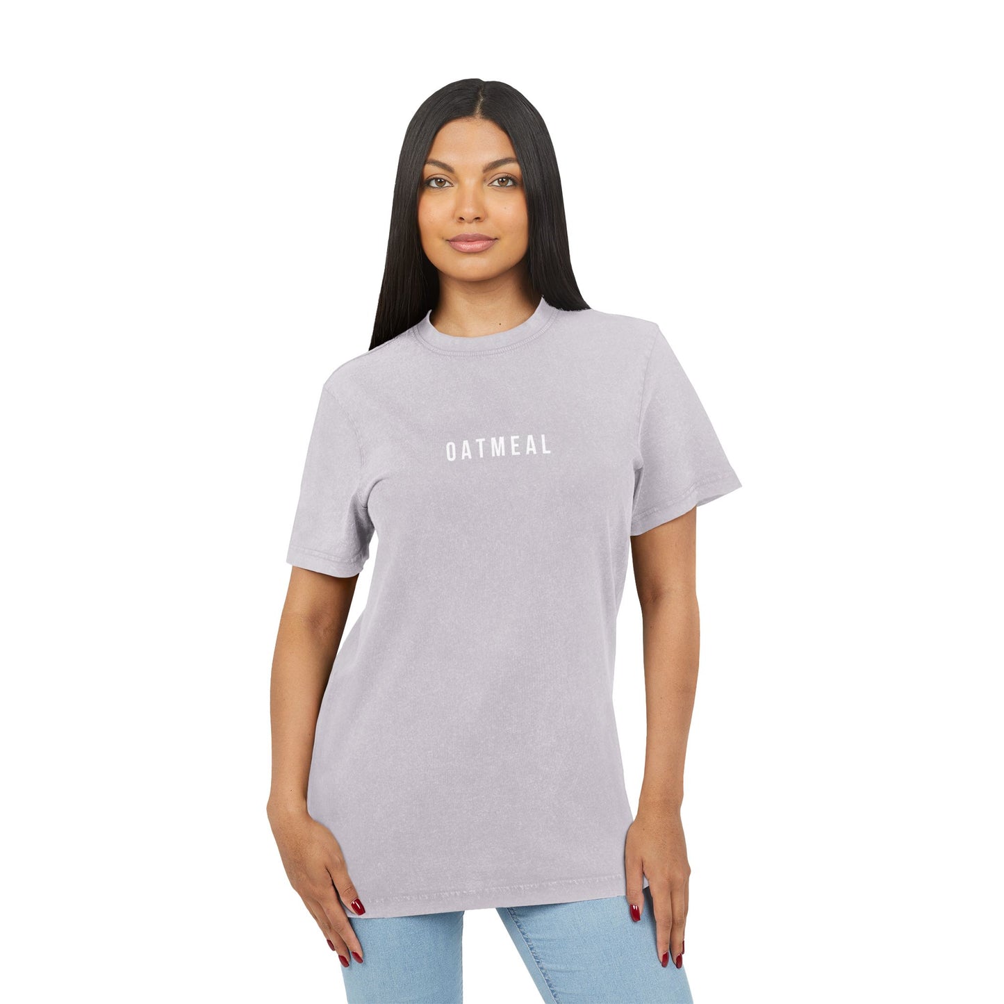 Acid Washed Round Neck Tee