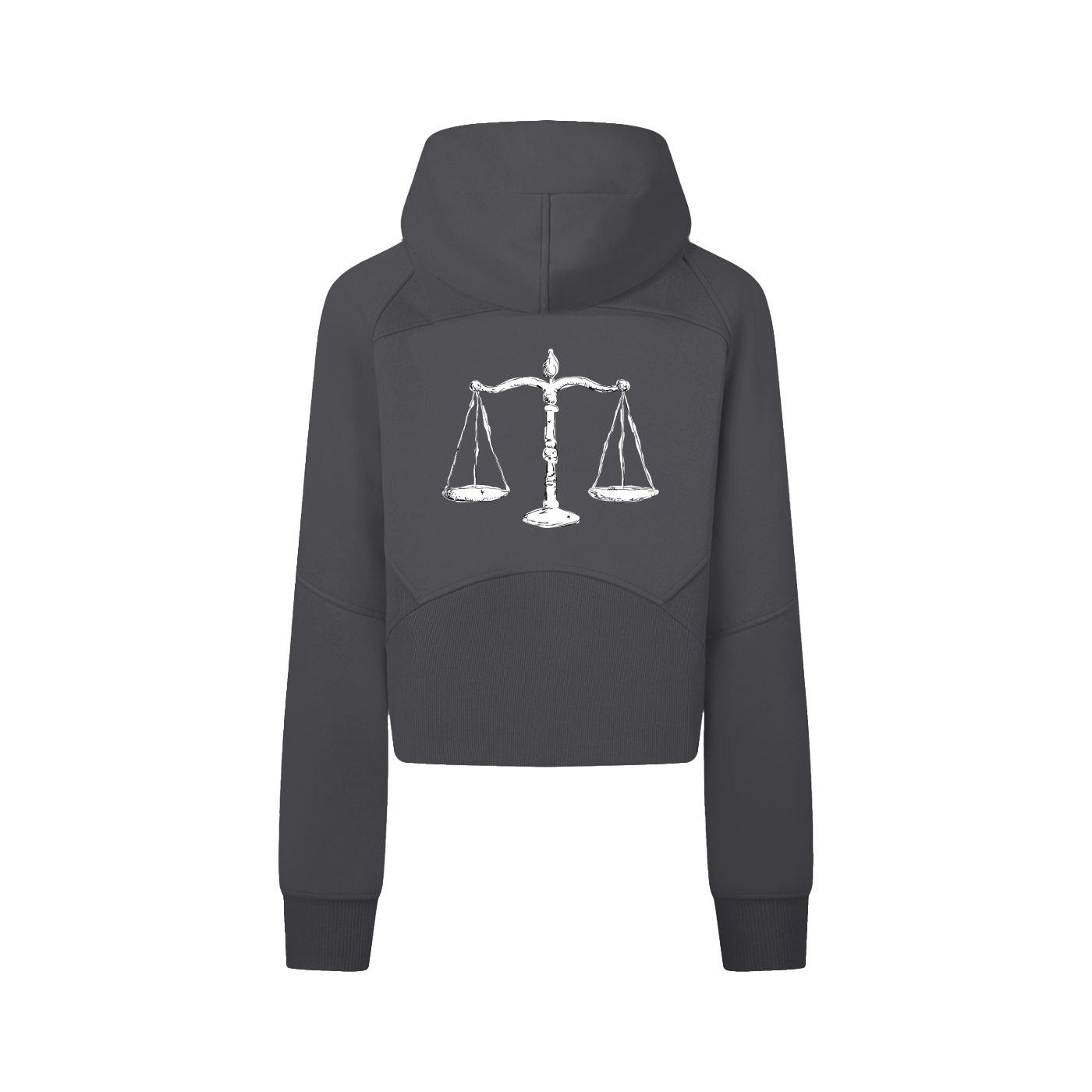 Cropped Zip-Through Hoodie