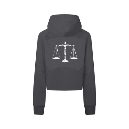 Cropped Zip-Through Hoodie