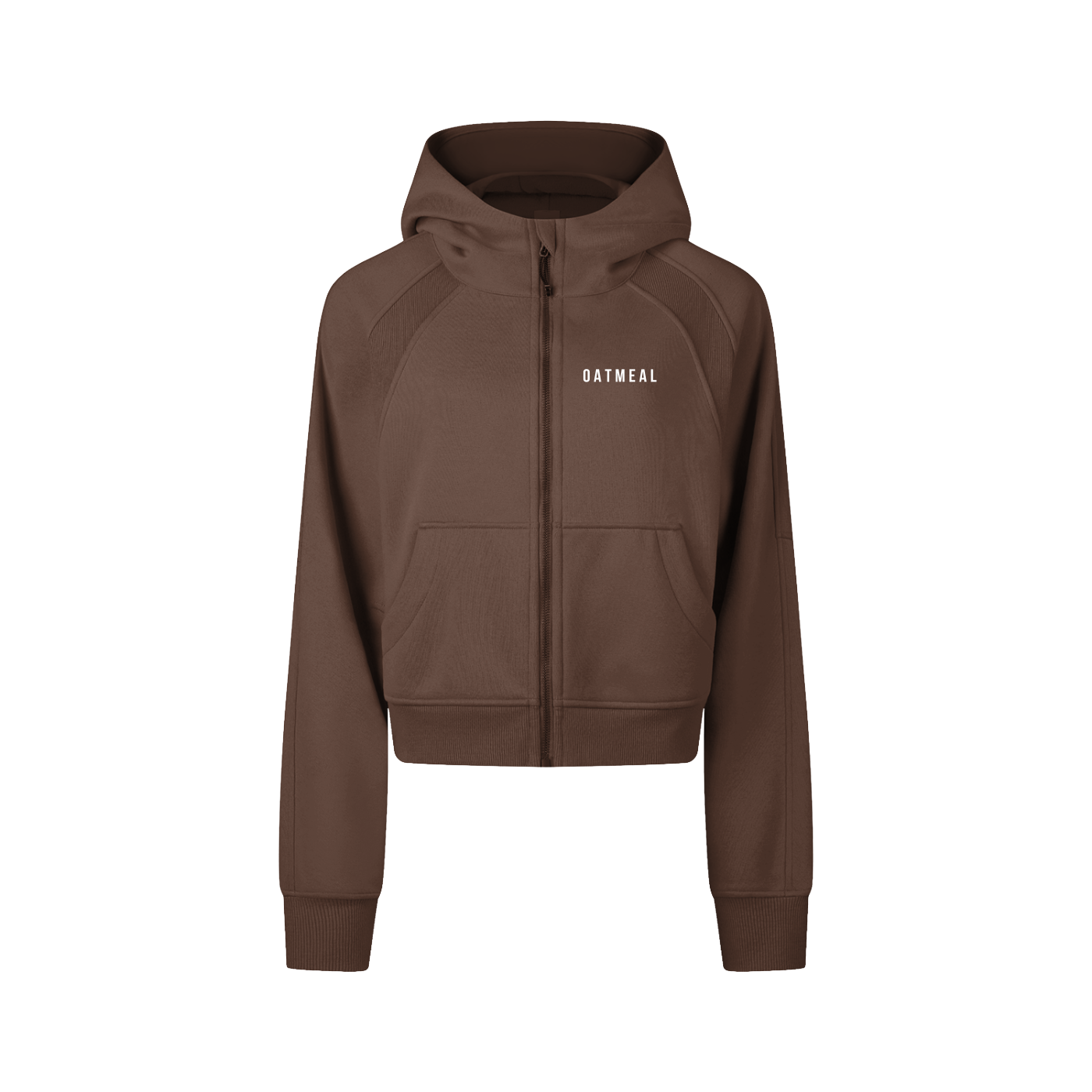 Cropped Zip-Through Hoodie