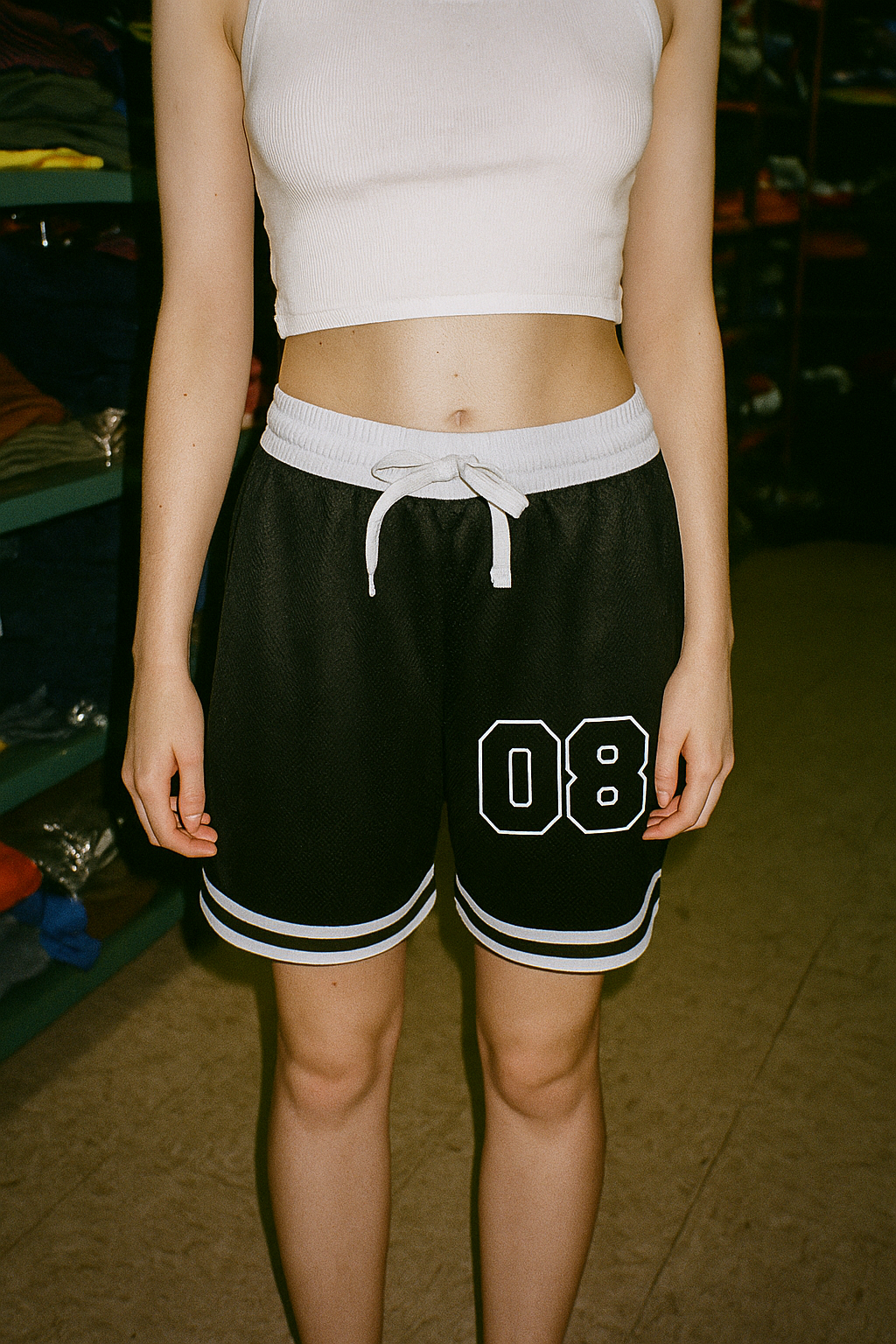 Classic Stripe Trim Basketball Shorts