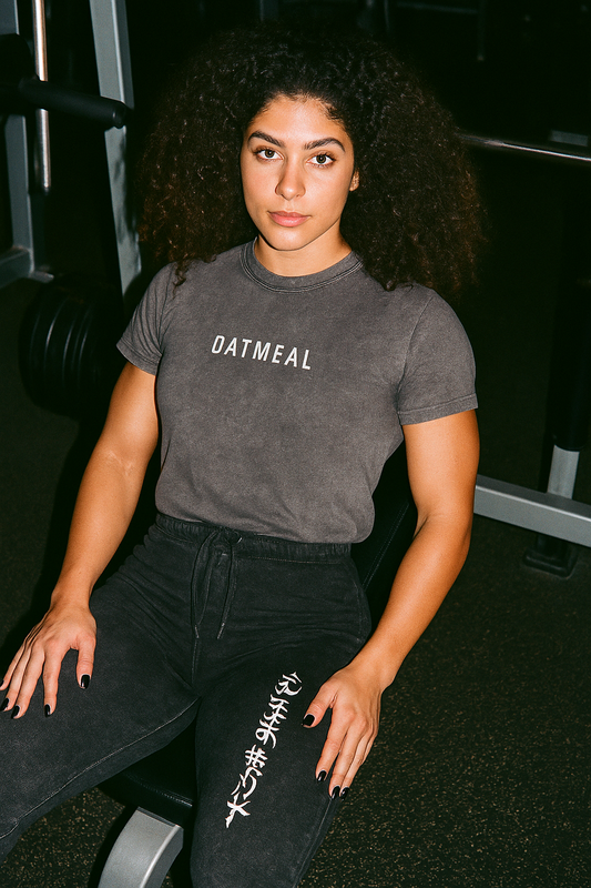 Acid Washed Round Neck Tee
