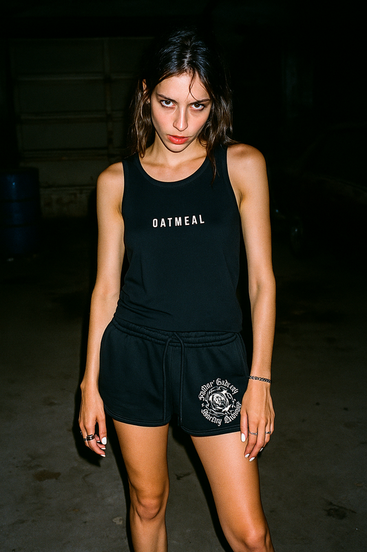 008 Black Oatmeal Tank Top