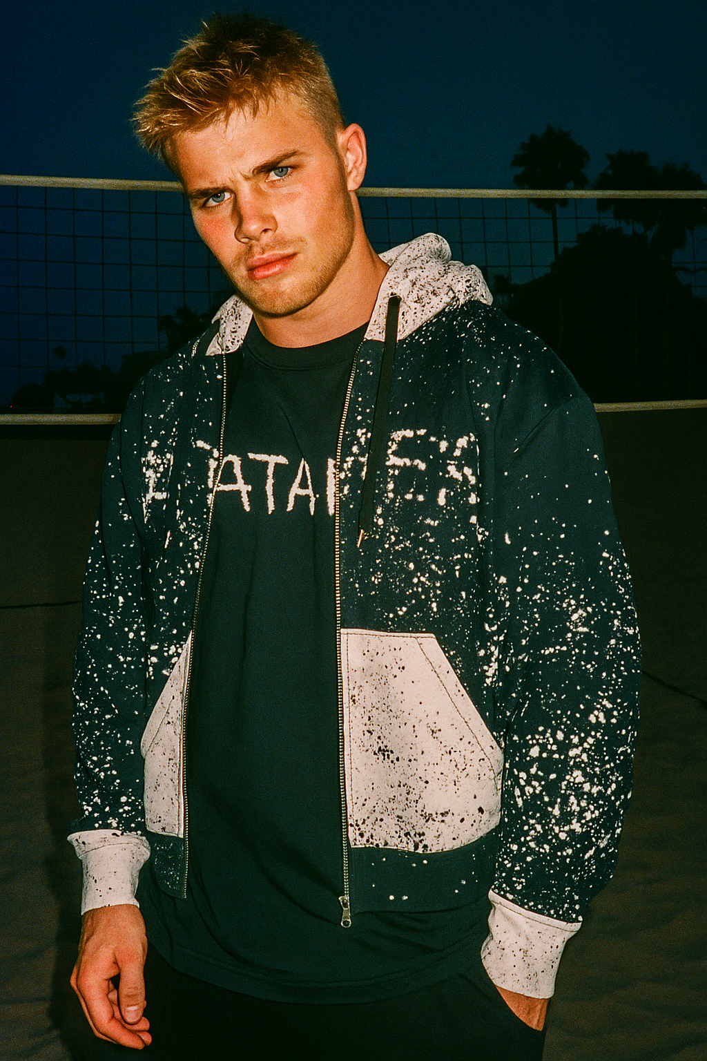 Noir Drip Unisex zip hoodie