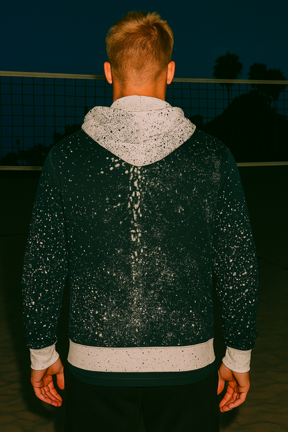 Noir Drip Unisex zip hoodie