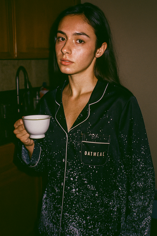 805 Noir Drip Women’s long sleeve pajama top