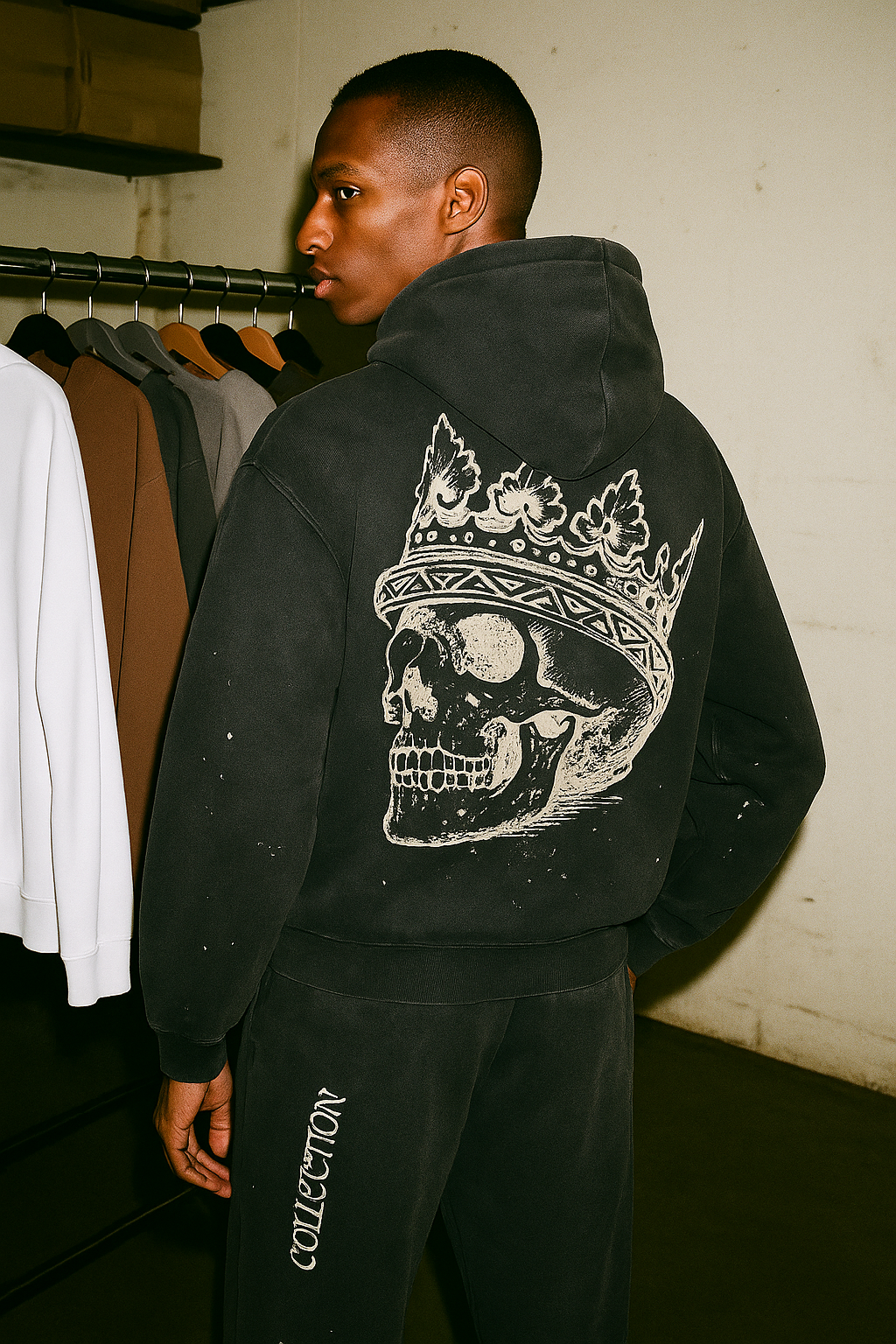 0124 Vintage Wash Frayed Fleece Hoodie - 360 GSM