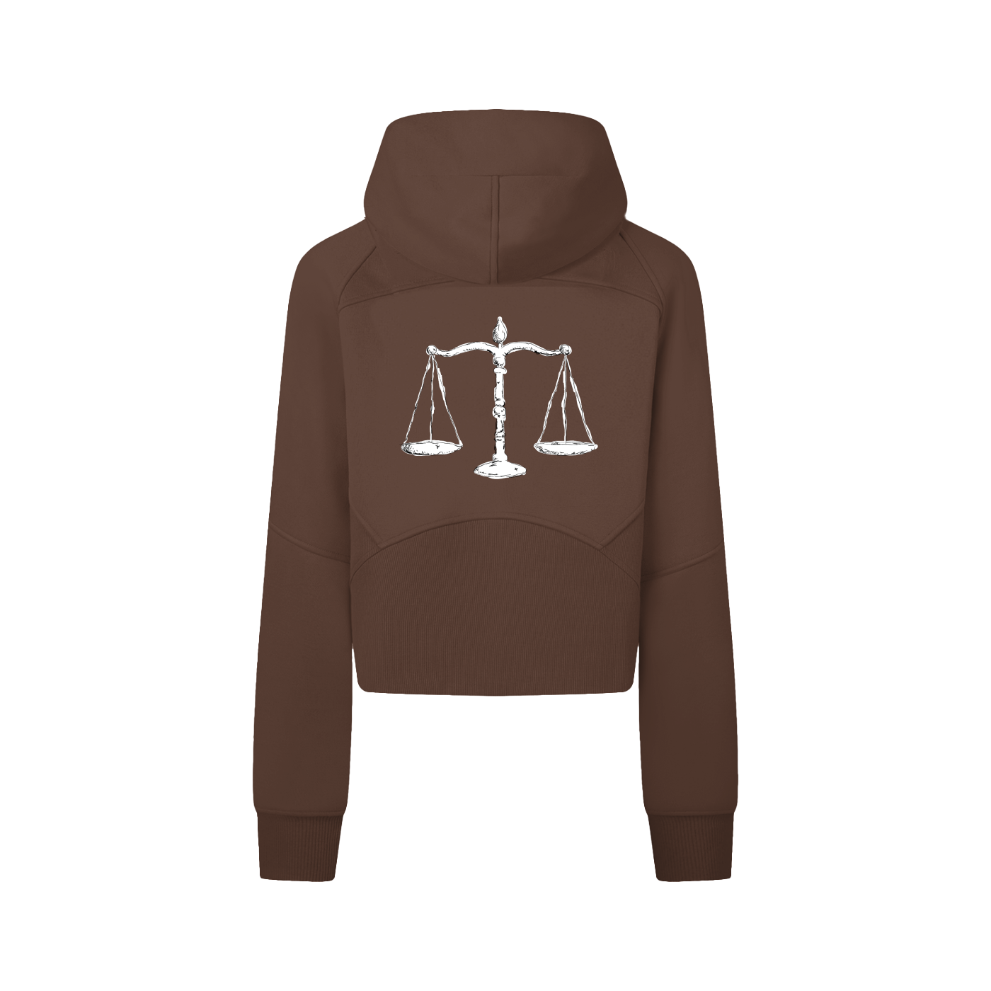 Cropped Zip-Through Hoodie