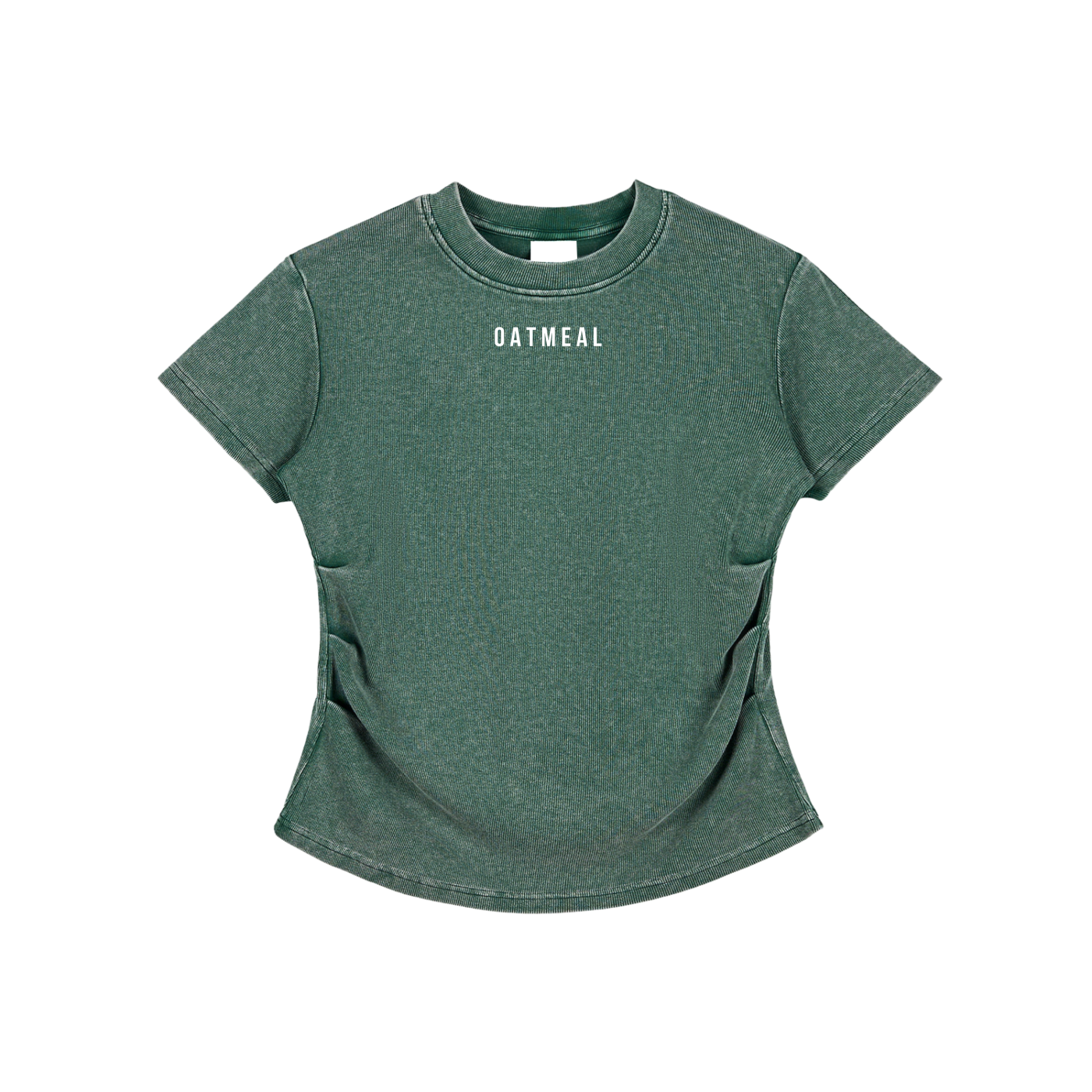 Vintaged-Wash Bodycon Cotton T-Shirt