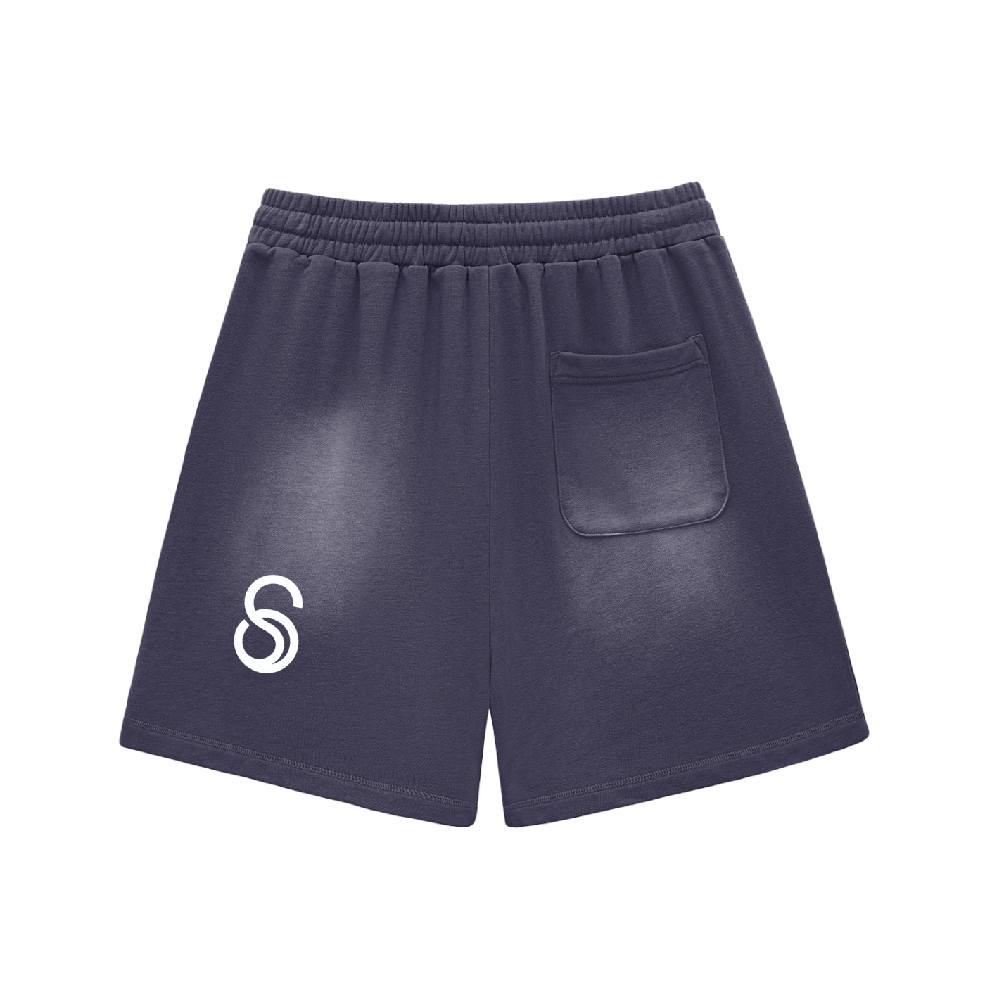 Sun Fade Raw Edge Cotton Shorts