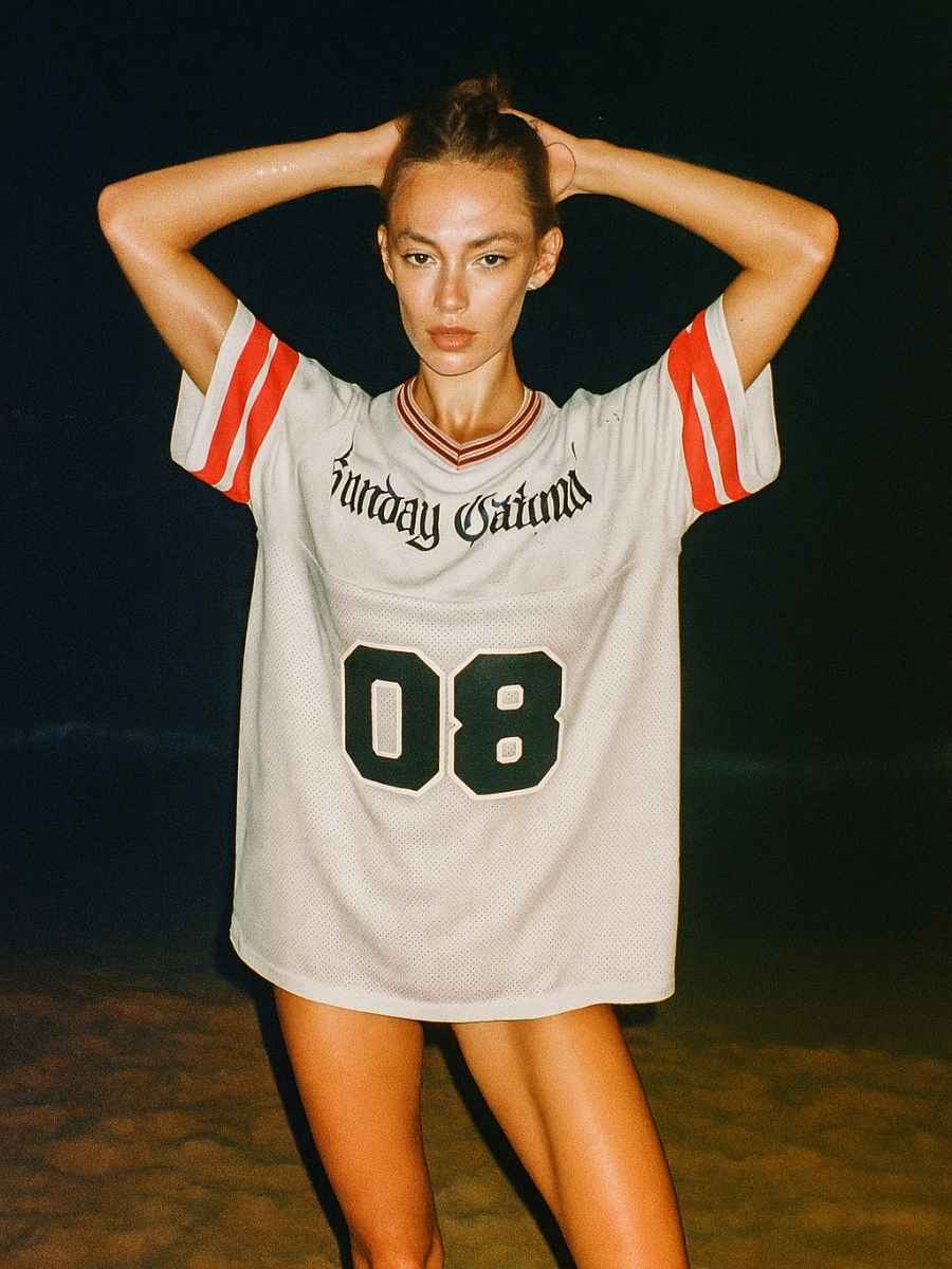 Taped Mesh Boxy T-shirt