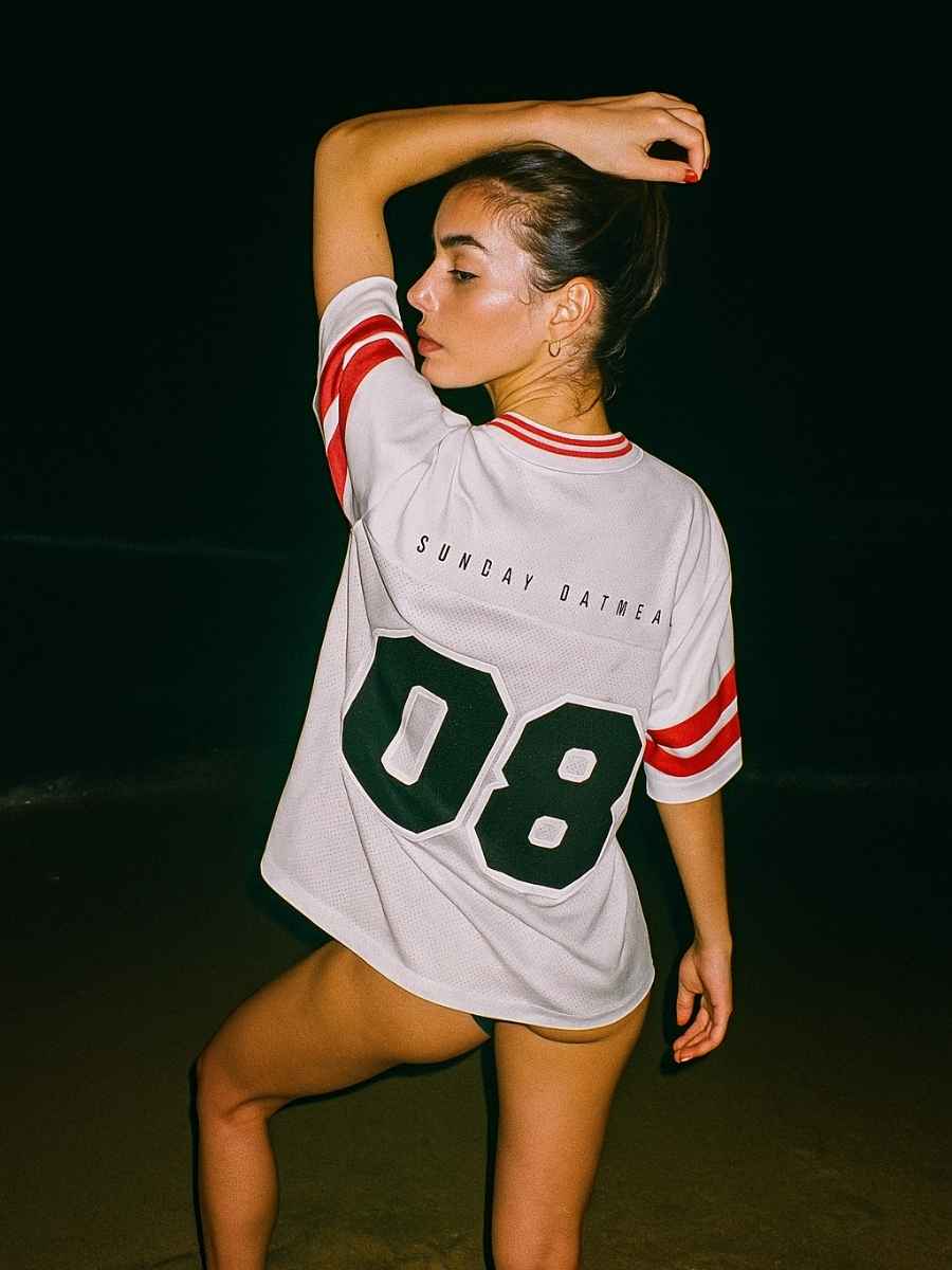 Taped Mesh Boxy T-shirt