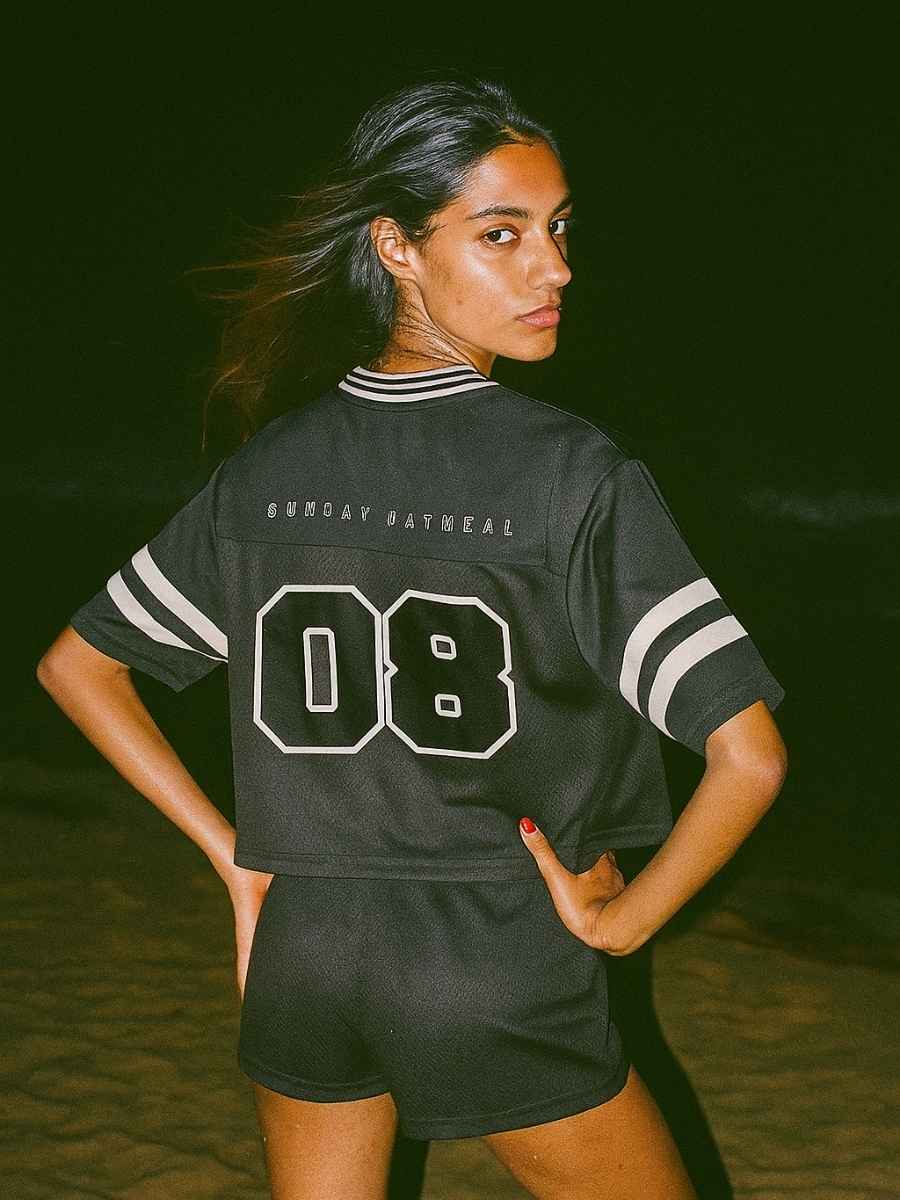 Taped Mesh Boxy T-shirt