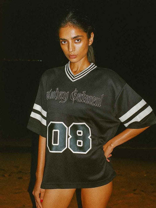 Taped Mesh Boxy T-shirt