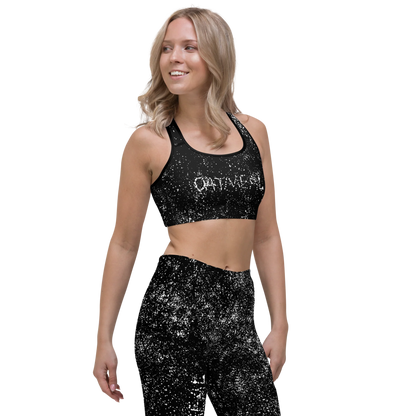 261 Noir Drip Oatmeal Sports bra