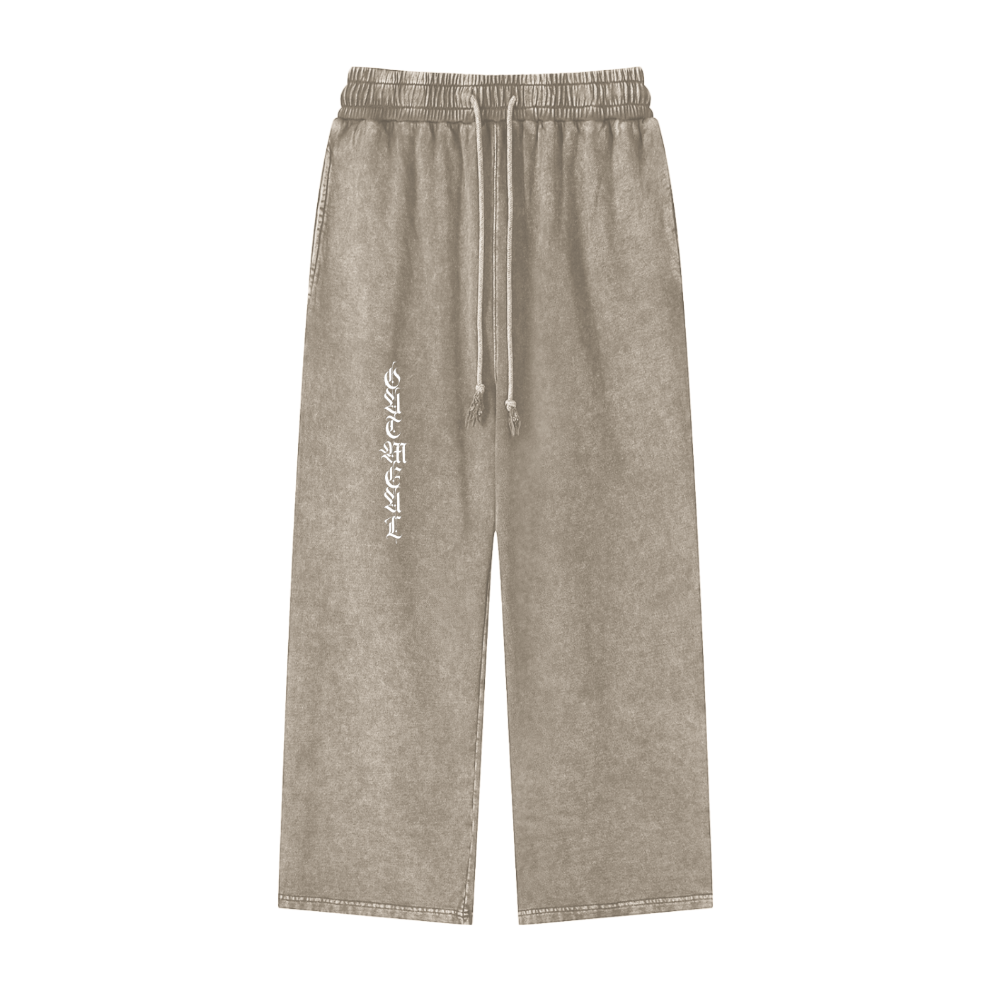 Acid Wash Straight Leg Pants - 360 GSM