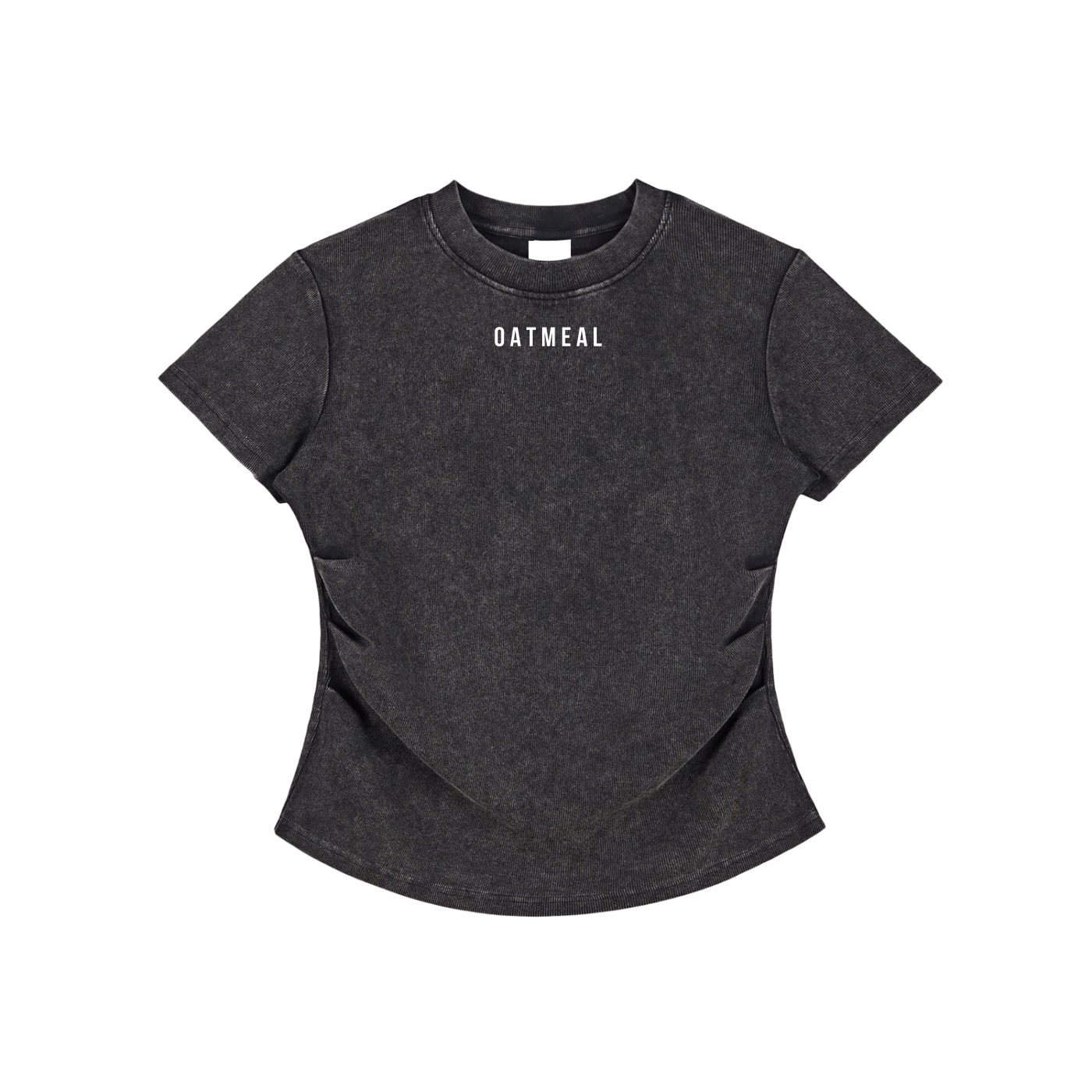 Vintaged-Wash Bodycon Cotton T-Shirt