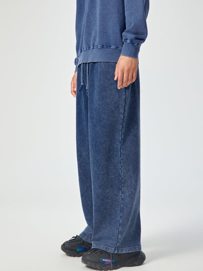 Acid Wash Straight Leg Pants - 360 GSM