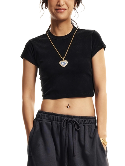 Snow Washed Crop Top