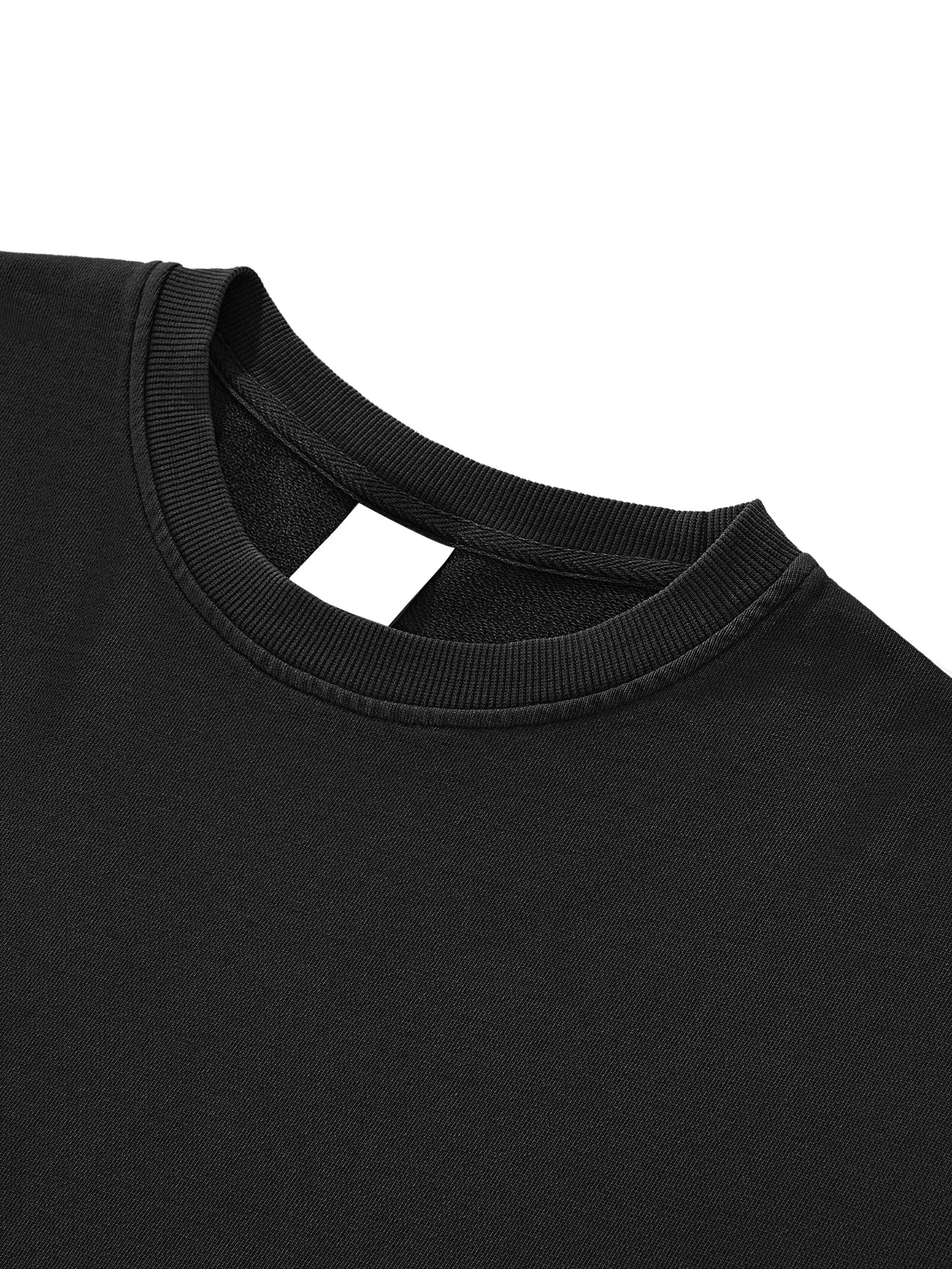0943 Snow Washed Raw Edge Crop Top