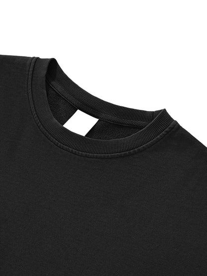 0943 Snow Washed Raw Edge Crop Top