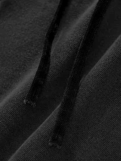 0942 Snow Washed Raw Edge Drawstring Shorts
